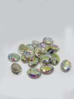 Kristal Oval Cam Taş 10X14 Gold
