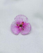 6x12 mm  Damla Kristal Detaylı Tel Örme Aksesuar Toz pembe