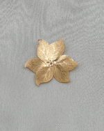Yaprak Desenli Paslanmaz Metal Broş Aksesuar Gold ve Gümüş